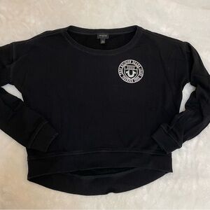 True Religion Long Sleeve Crop Logo Sweater/Sweatshirt Size S
